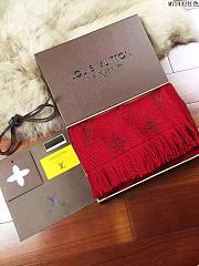LV Red2 Scarf - 5