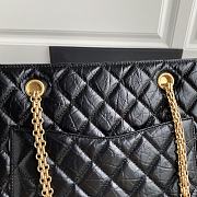 CHANEL Rhombohedral Leather Tote Shopping Bag 35cm (Black) AS6611 - 6