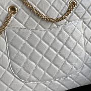 CHANEL Rhombohedral Leather Tote Shopping Bag 35cm (White) AS6611 - 5