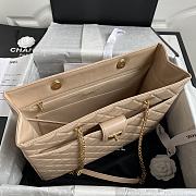 CHANEL Rhombohedral Leather Tote Shopping Bag 35cm (Beige) AS6611 - 2