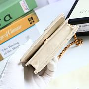 GUCCI V-Shaped Leather Card Holder Bag 11cm (Beige) 625693 - 3