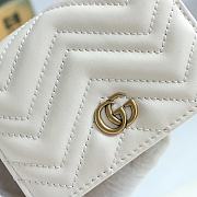 GUCCI V-Shaped Leather Card Holder Bag 11cm (Beige) 625693 - 4