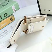 GUCCI V-Shaped Leather Card Holder Bag 11cm (Beige) 625693 - 5