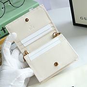 GUCCI V-Shaped Leather Card Holder Bag 11cm (Beige) 625693 - 6