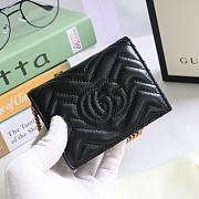 GUCCI V-Shaped Leather Card Holder Bag 11cm (Black) 625693 - 5
