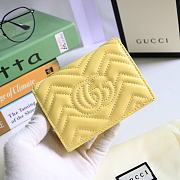 GUCCI V-Shaped Leather Card Holder Bag 11cm (Lime Yellow) 625693 - 5