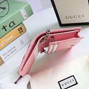 GUCCI V-Shaped Leather Card Holder Bag 11cm (Light Pink) 625693 - 3