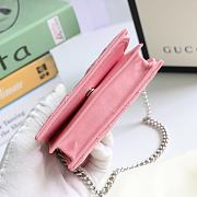 GUCCI V-Shaped Leather Card Holder Bag 11cm (Light Pink) 625693 - 5
