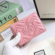 GUCCI V-Shaped Leather Card Holder Bag 11cm (Light Pink) 625693 - 4
