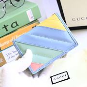 GUCCI V-Shaped Leather Card Holder Bag 11cm (Rainbow) 625693 - 6