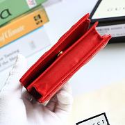 GUCCI V-Shaped Leather Card Holder Bag 11cm (Red) 625693 - 3