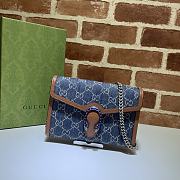 Gucci Dionysus Mini Chain Bag GG Jacquard Denim (Blue and Ivory) 401231  - 1
