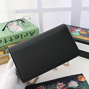 Gucci Women's Interlocking GG Crossbody Chain Wallet (Black Leather) 510314 - 5
