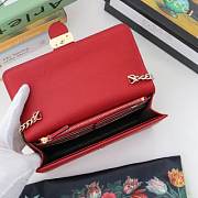 Gucci Women's Interlocking GG Crossbody Chain Wallet (Red Leather) 510314 - 6