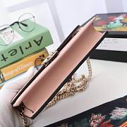 Gucci Women's Interlocking GG Crossbody Chain Wallet (Pink Leather) 510314 - 5