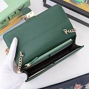 Gucci Women's Interlocking GG Crossbody Chain Wallet (Green Leather) 510314 - 6