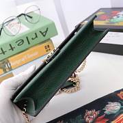 Gucci Women's Interlocking GG Crossbody Chain Wallet (Green Leather) 510314 - 4