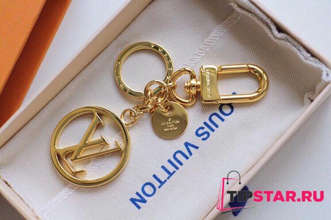 LV Circle original single keychain (Gold) M68000  - 1