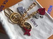 LV keychain M67438 This Love Lock Heart and Keys bag decoration and keychain - 3