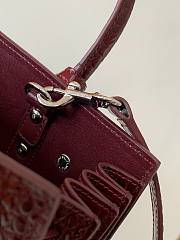 YSL Classic Sac De Jour Nano In Embossed Crocodile Shiny Leather (Rouge Legion) 22cm 392035DND1N6475 - 2