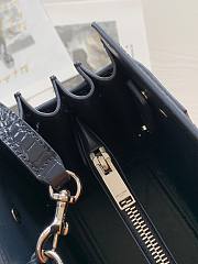 YSL Classic Sac De Jour Nano In Embossed Crocodile Shiny Leather (Black) 26cm - 6