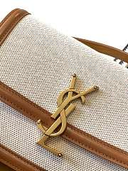YSL Solferino medium satchel in box saint laurent irovy tweed 634305 23cm - 2