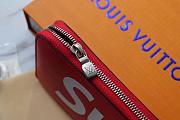 LV Co-branded Series Single Pull Wallet Big Red Small - 5