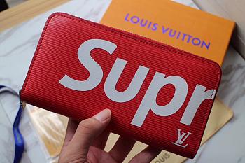 LV Co-branded Series Single Pull Wallet Big Red Small
