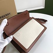 BURBERRY Mini Horseferry Print Title Bag with Pocket Detail (Natural_Malt Brown) 80146111 - 2
