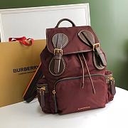 BURBERRY B’s latest iconic The Rucksack Army Backpack (Red Wine) - 1