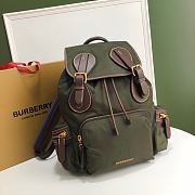 BURBERRY B’s latest iconic The Rucksack Army Backpack (Green) - 1