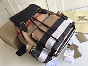BURBERRY B's The Rucksack Military Backpack (Brown canvas) 5651 - 1