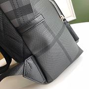 BURBERRY Vintage Check Nylon Backpack  (Black)  - 4