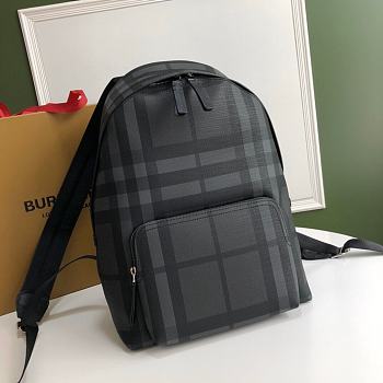 BURBERRY Vintage Check Nylon Backpack  (Black) 