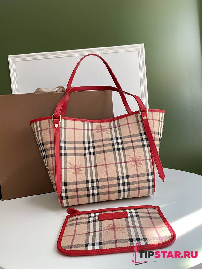 BURBERRY Classic Mother-And-Child Bag Shopping Bag (Red) 8883 - 1