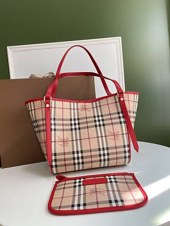 BURBERRY Classic Mother-And-Child Bag Shopping Bag (Red) 8883
