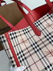 BURBERRY Home Double-Sided Shopping Bag (Red)  - 5