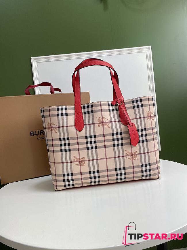 BURBERRY Home Double-Sided Shopping Bag (Red)  - 1