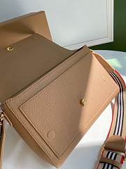 BURBERRY Topstitched Leather Note Crossbody Bag (Tan) 80430551 - 2