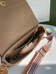 BURBERRY Topstitched Leather Note Crossbody Bag (Tan) 80430551 - 6