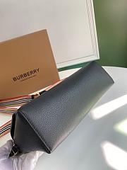 BURBERRY Topstitched Leather Note Crossbody Bag (Black)  - 3