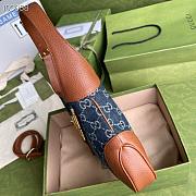 GUCCI Original Single GUCCI DENIM Tannin Series Underarm Bag 28cm 636706 - 4