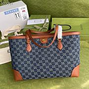 GUCCI Original Single GUCCI DENIM Tannin Series Shopping Bag  - 1