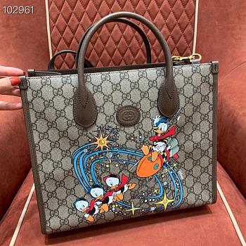 GUCCI x Disney Tote Donald Duck Shopping Bag 31cm 648134
