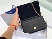 DIOR Ama Shield Flap Bag 19cm (Black) - 4