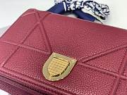 DIOR Ama Shield Flap Bag 19cm (Burgundy) - 5