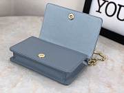 DIOR Ama Shield Flap Bag 19cm (Blue) - 3