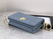 DIOR Ama Shield Flap Bag 19cm (Blue) - 4