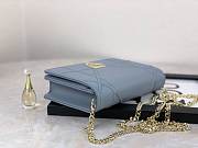 DIOR Ama Shield Flap Bag 19cm (Blue) - 5