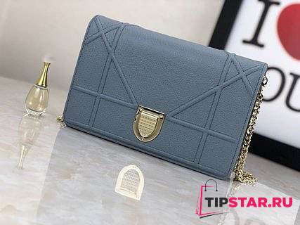 DIOR Ama Shield Flap Bag 19cm (Blue) - 1